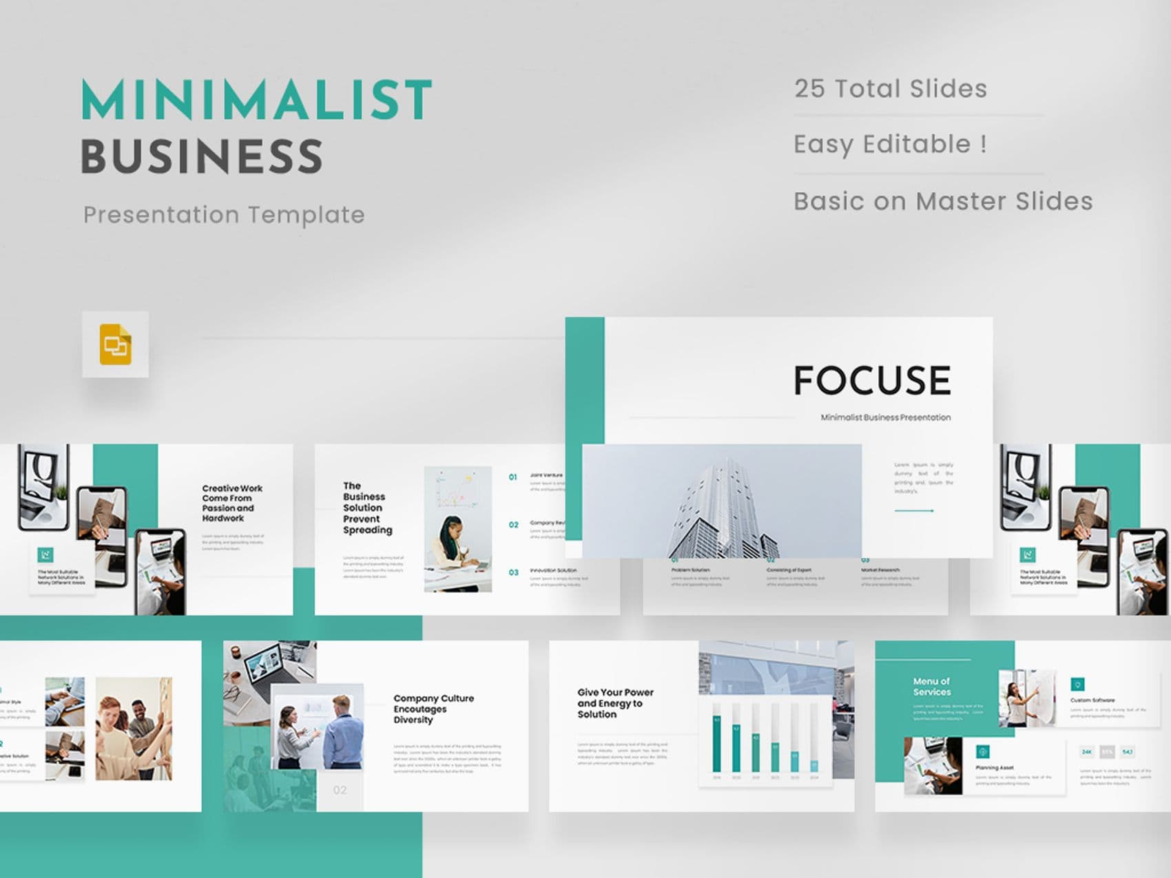 Focuse -Minimalist Business Google Slides Template