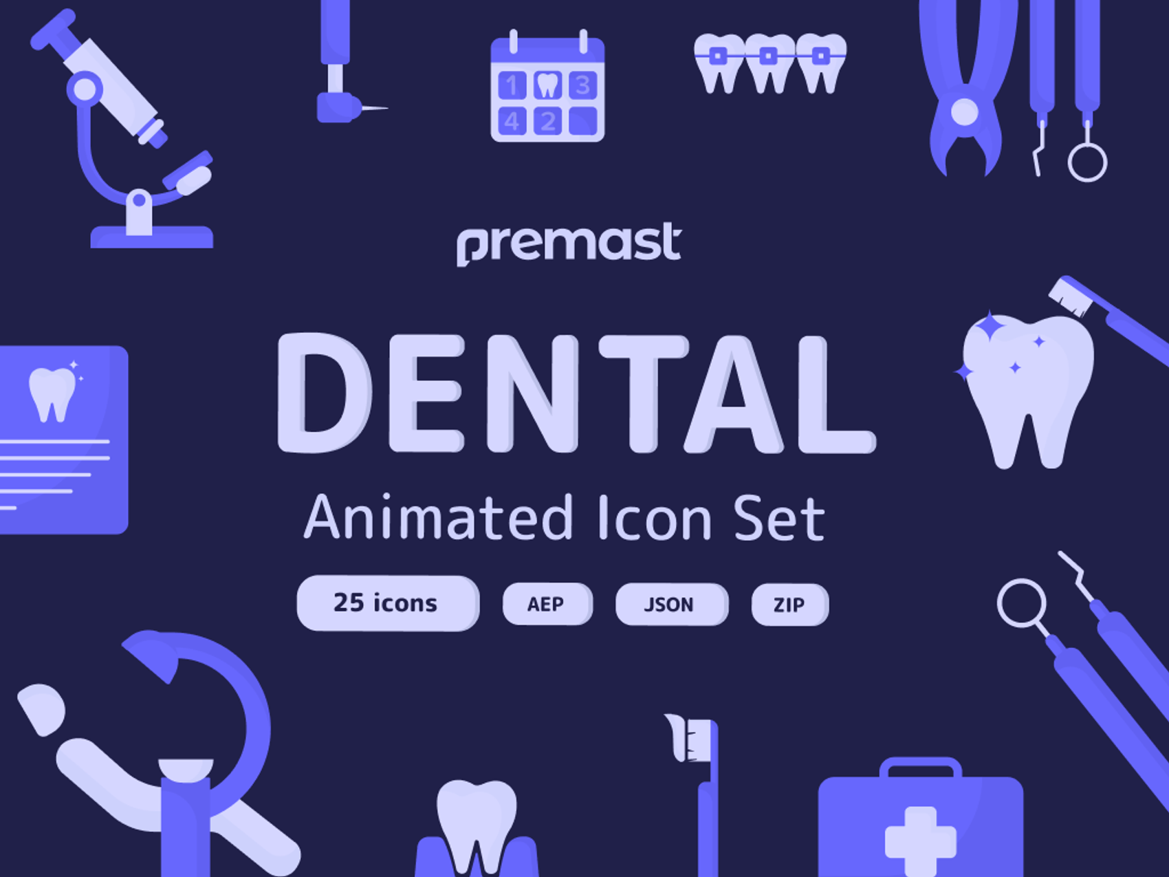 Animated Dental Icon Set