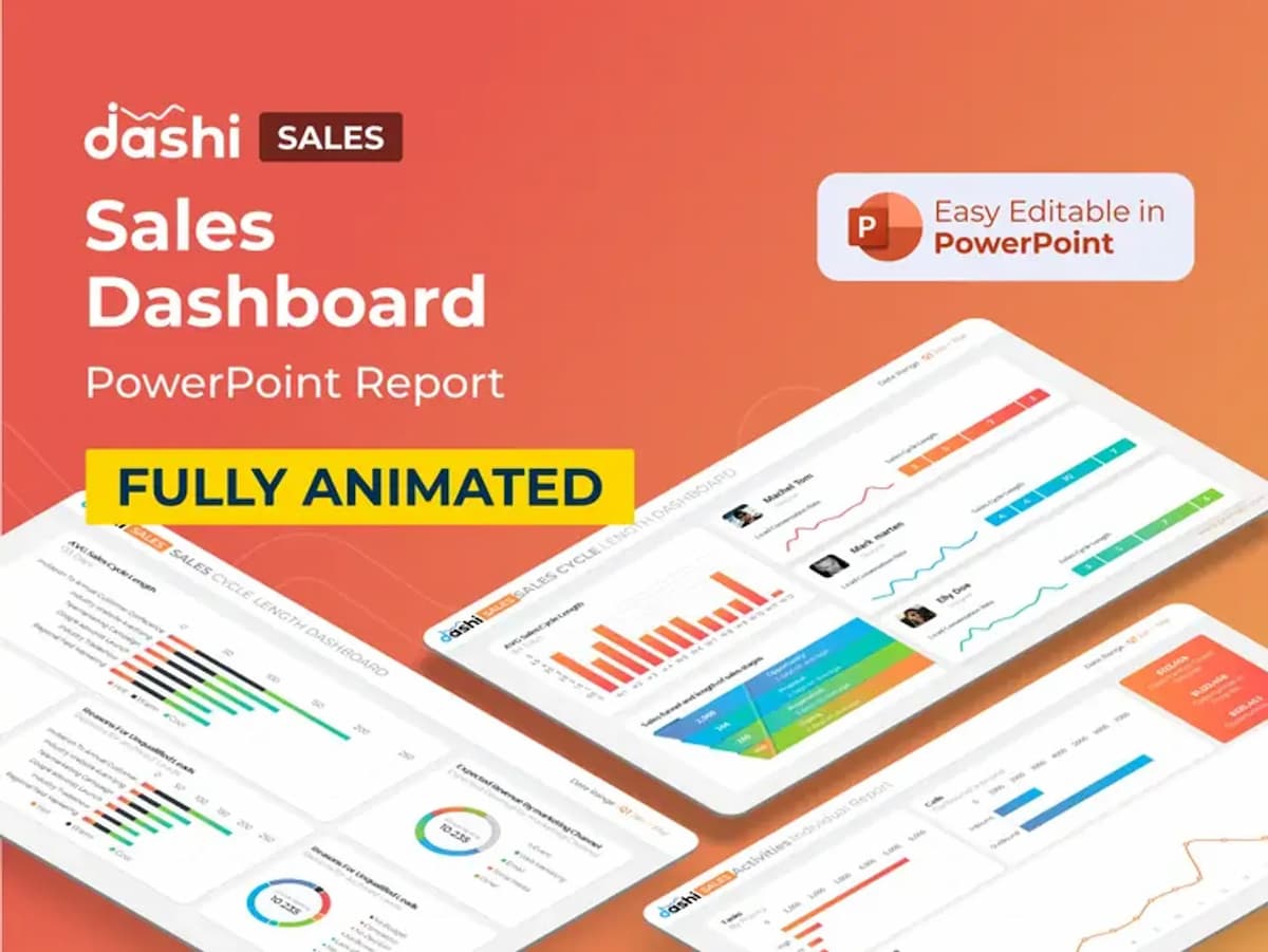Dashi- Sales Dashboard Report PowerPoint Template