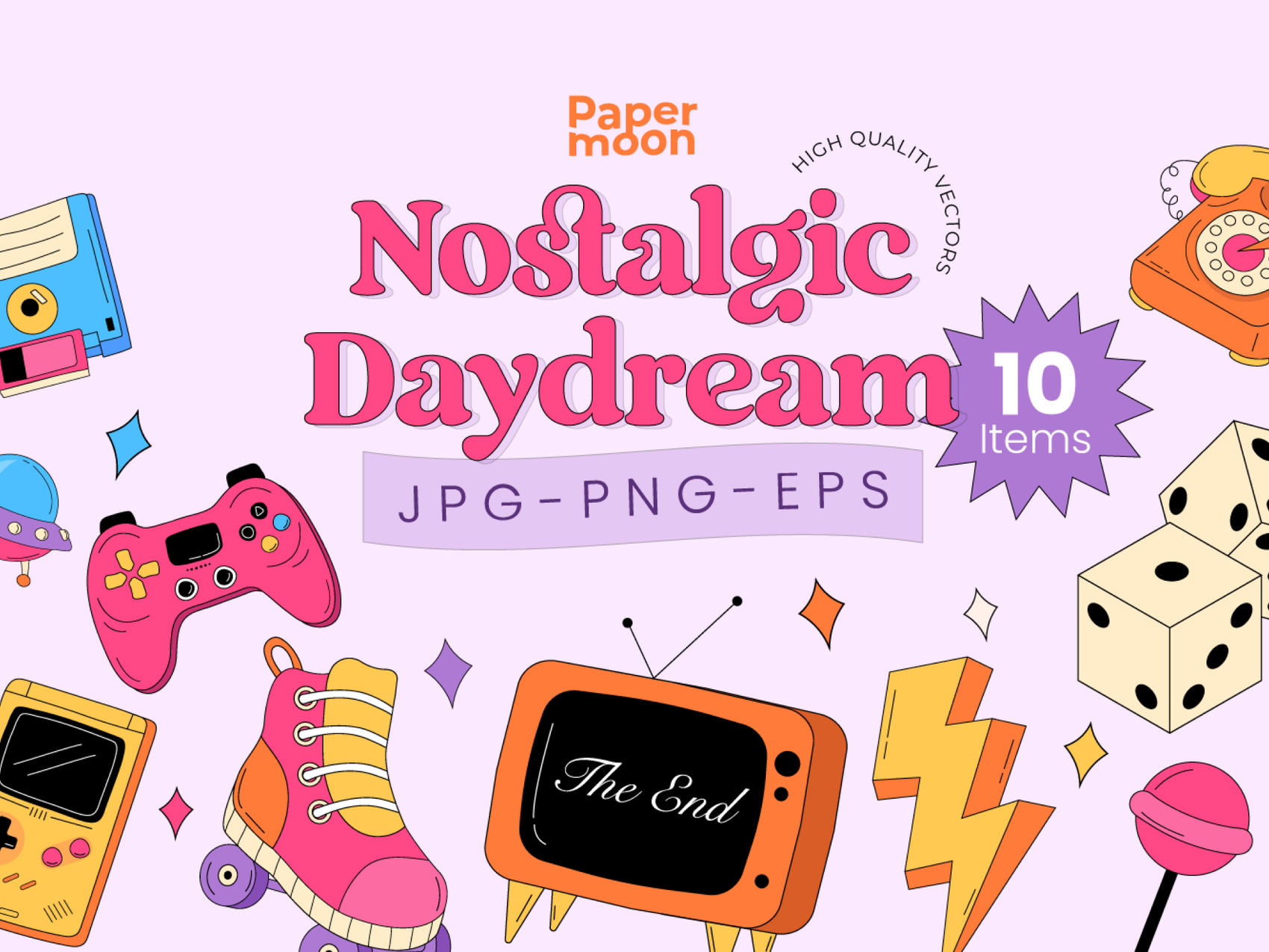 Nostalgic Daydream 10 Retro Illustration