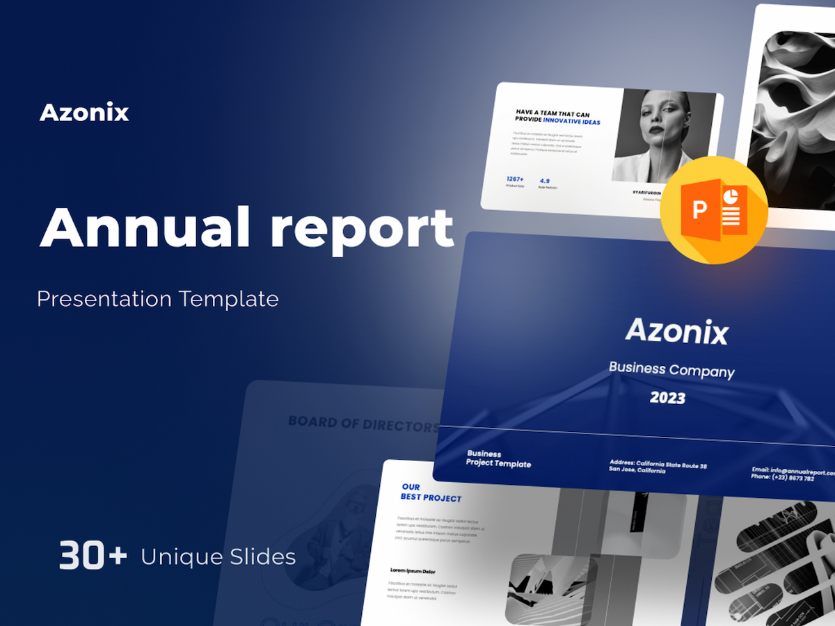 Aznoix - Annual Report PowerPoint Template