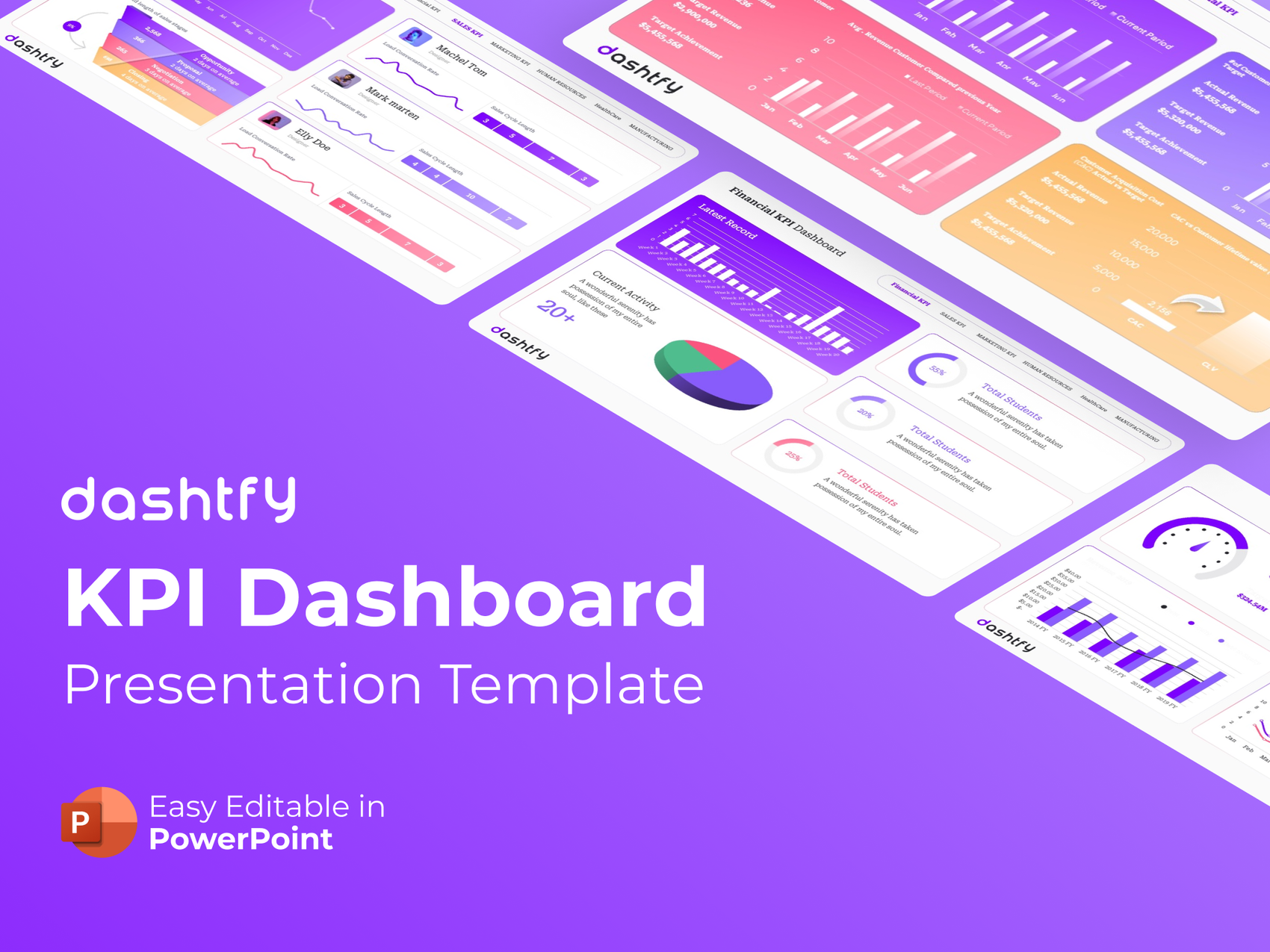 Dashtfy- KPI Dashboard PowerPoint Presentation 