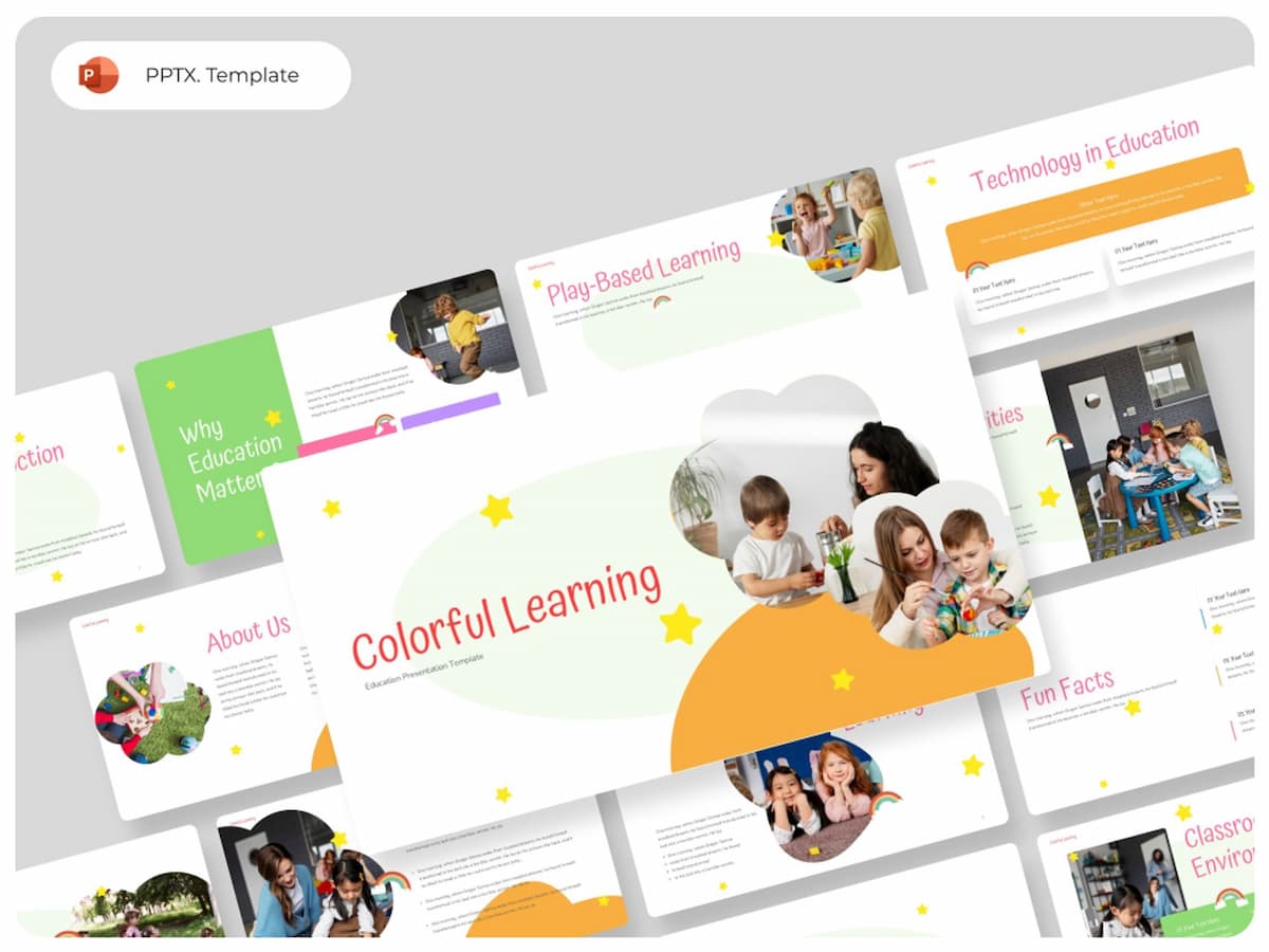 Colorful Learning PowerPoint Presentation Template