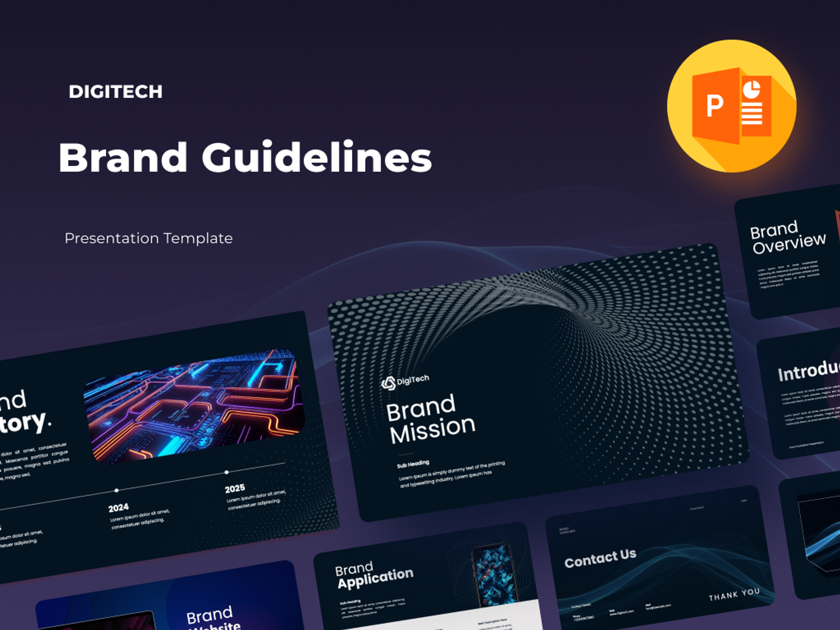 Digitech- Brand Guidelines PowerPoint Presentation