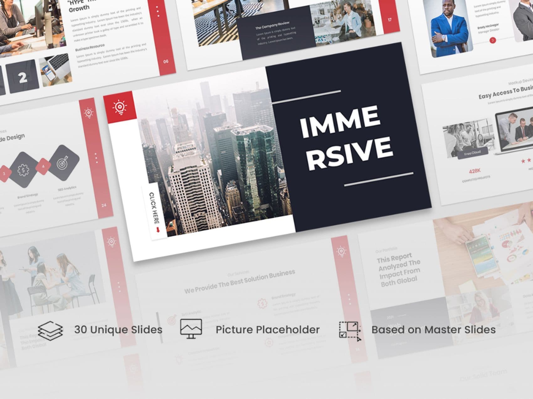 Immersive-Business Strategy Google Slides Template