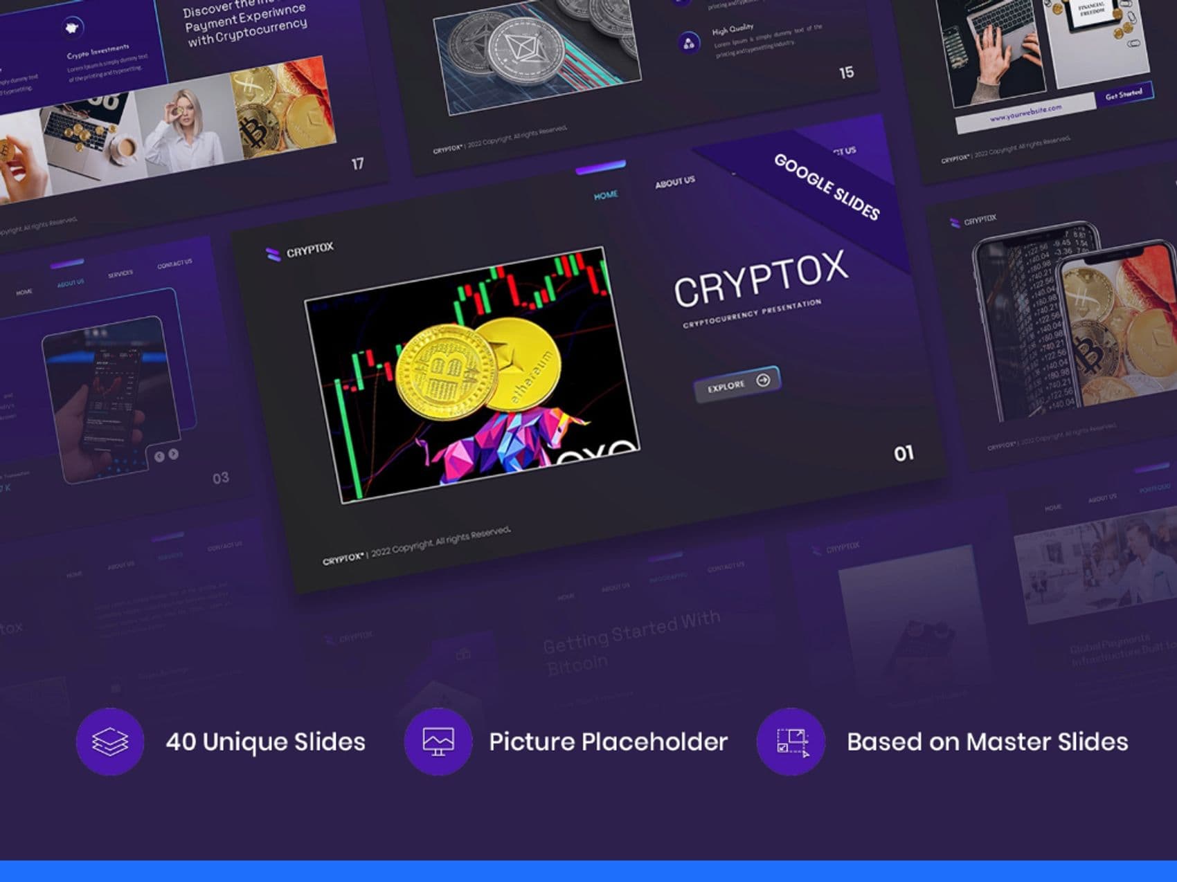 Cryptox- Cryptocurrency Google Slides Template