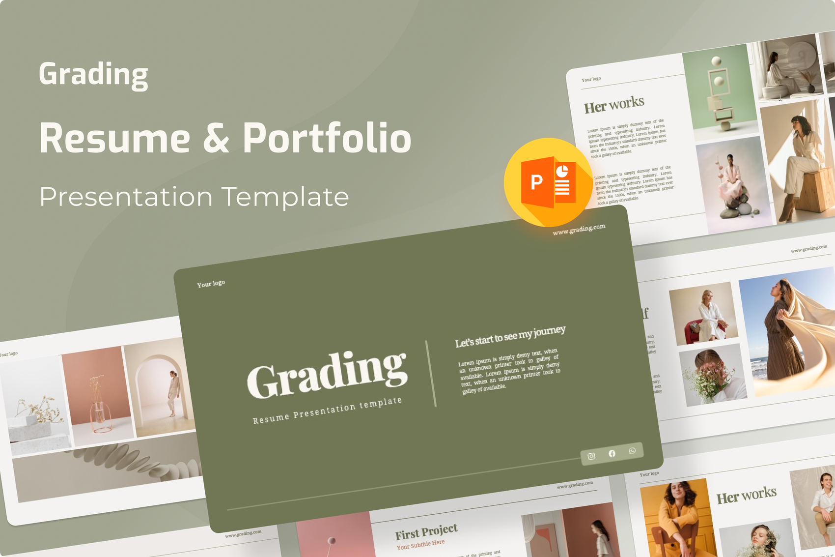 Grading- Resume and Portfolio PowerPoint Template
