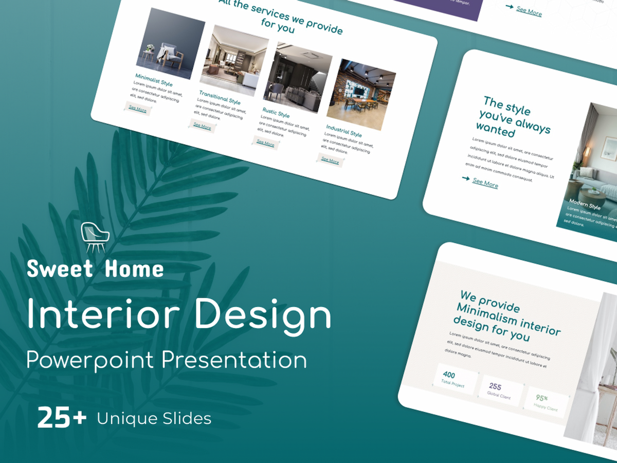 Sweet Home - Interior Design PowerPoint Template