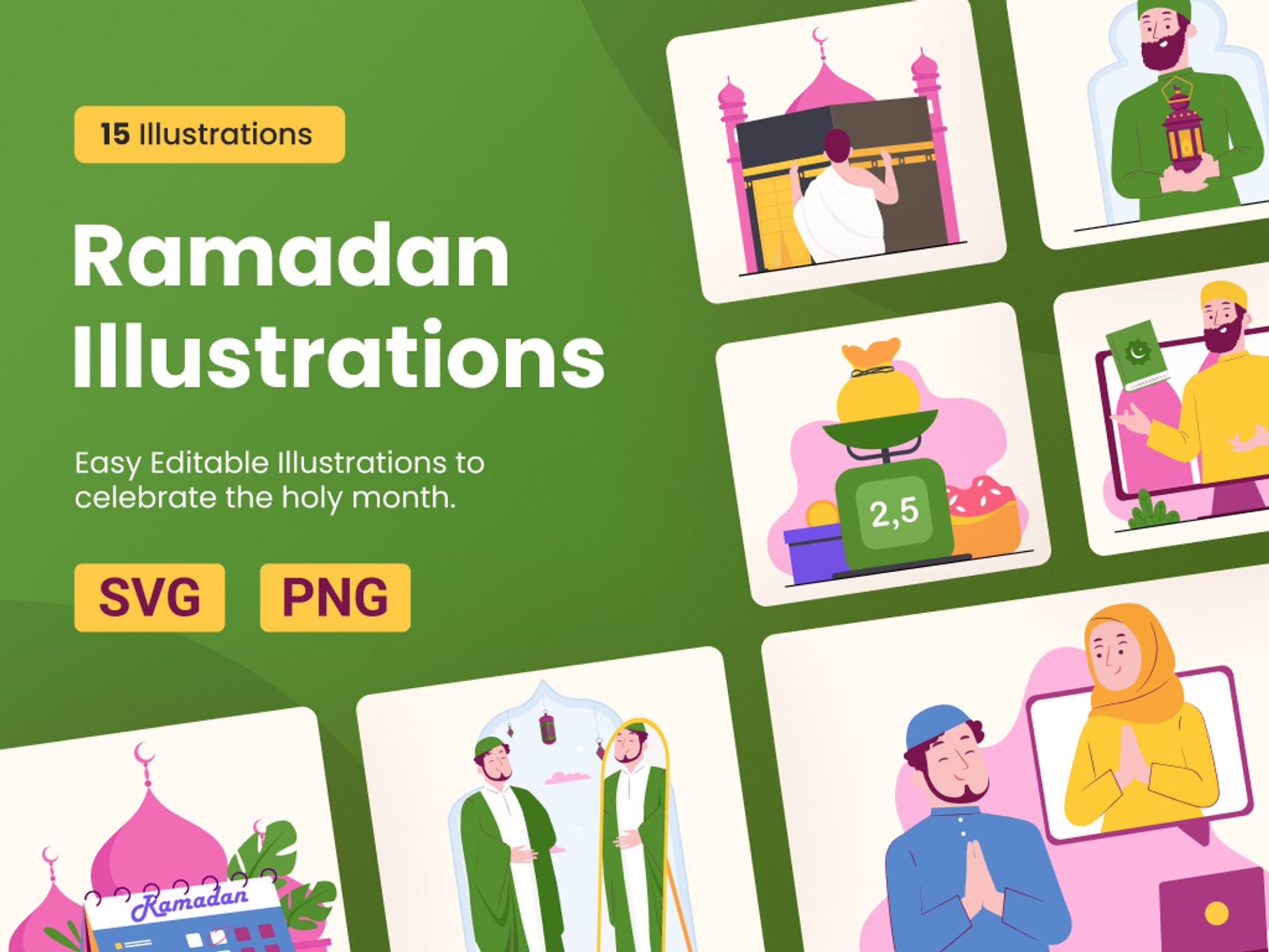 Ramadan Illustration Pack 