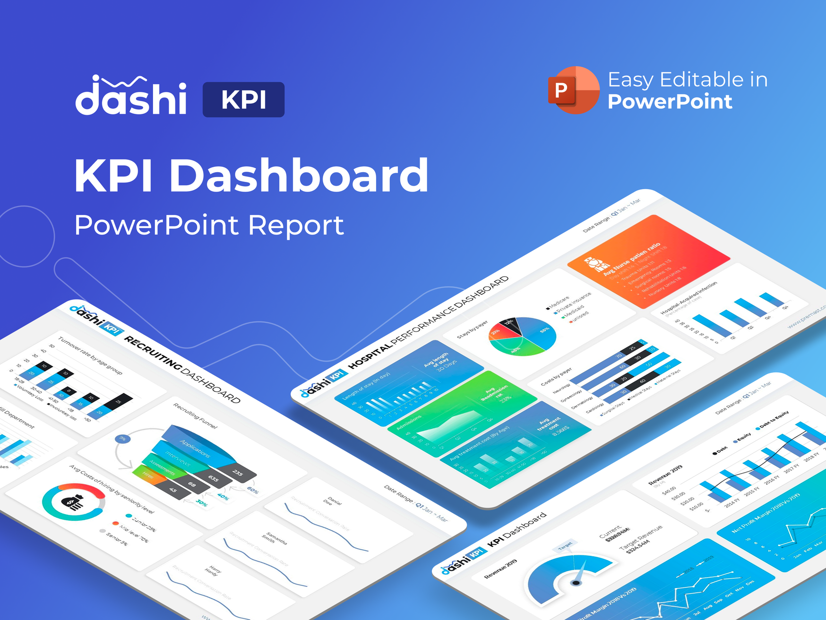 Dashi- KPI Dashboard Report PowerPoint Template