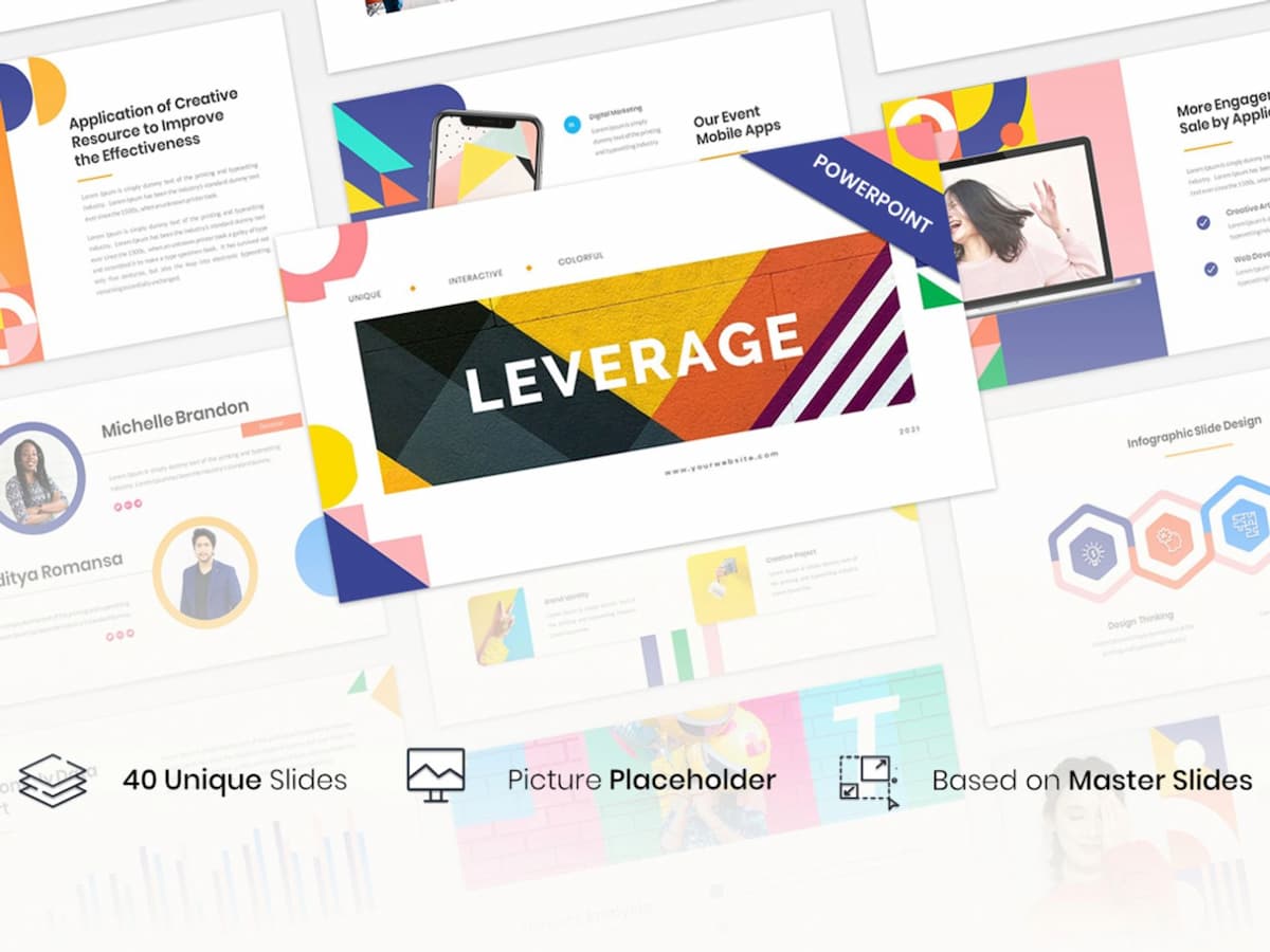 Leverage- Color Geometry PowerPoint Presentation 