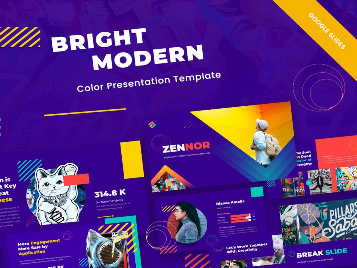 Zennor-Bright Modern Color PowerPoint Presentation