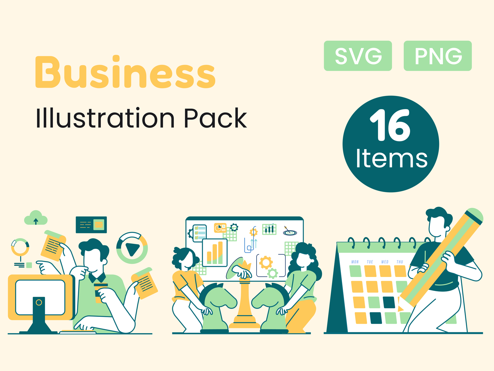 Thumbnail for Business Illustration Pack  digital asset