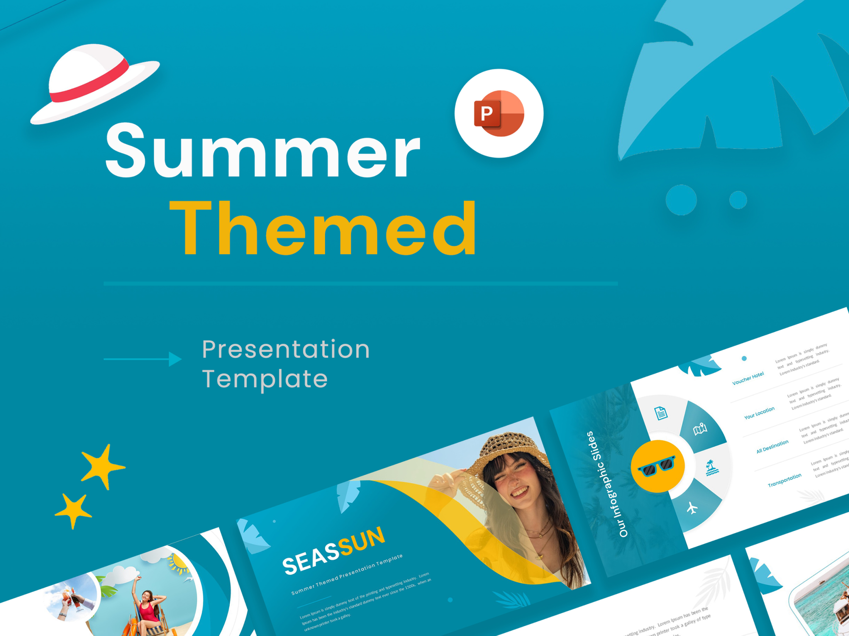 Summer Themed PowerPoint Template