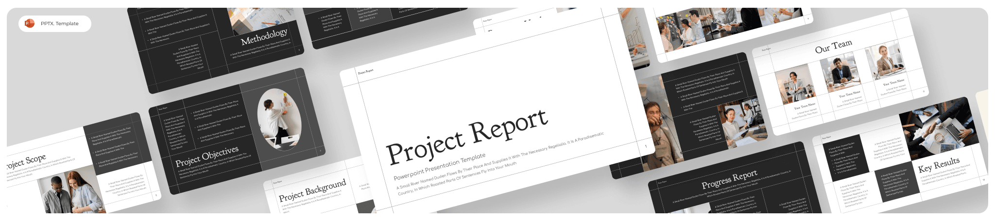 Project Report PowerPoint Presentation Template