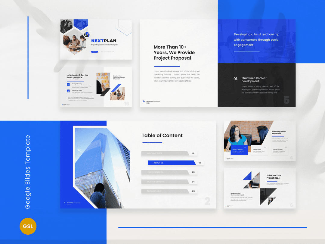 NextPlan - Project Proposal Google Slides Template