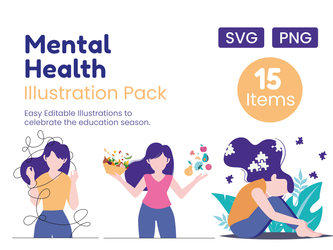 Mental Health Illustration Pack 