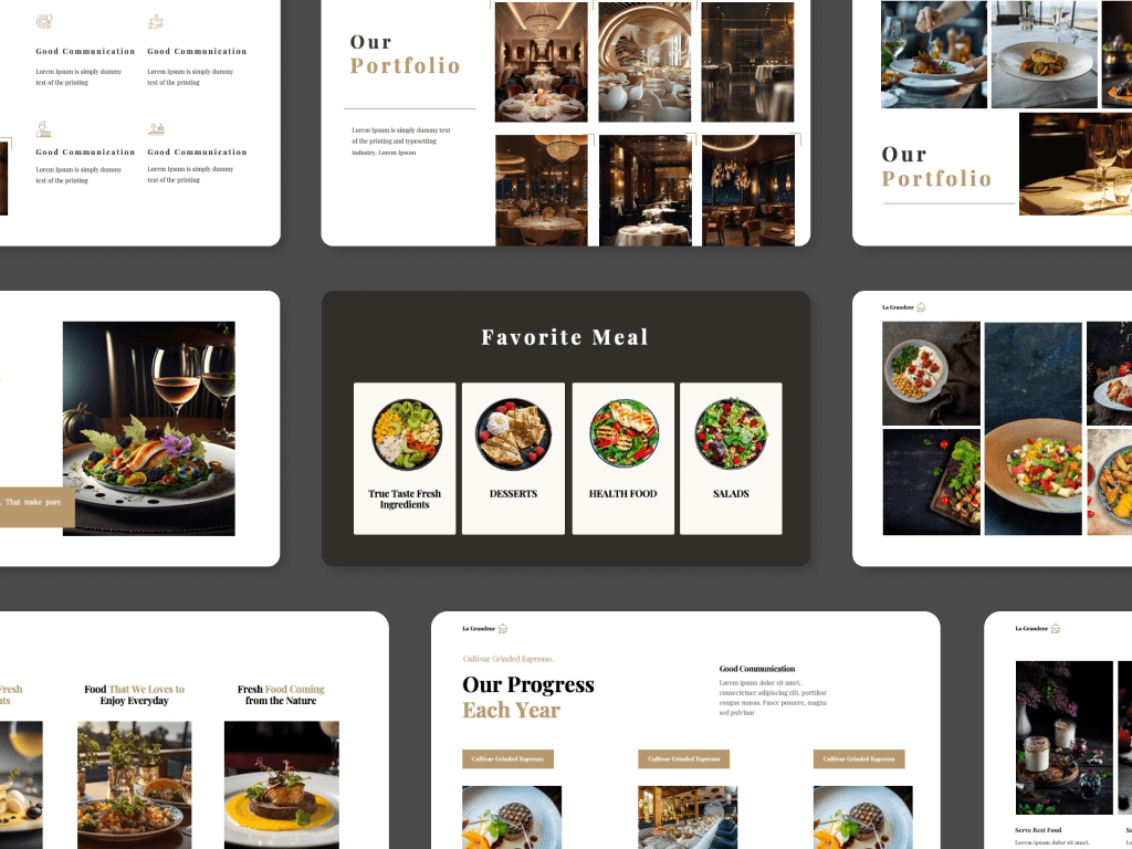 La Grandeur- Luxury Food PowerPoint Presentation  - ea0a39e2-b329-4046-b057-b010c9410467.png