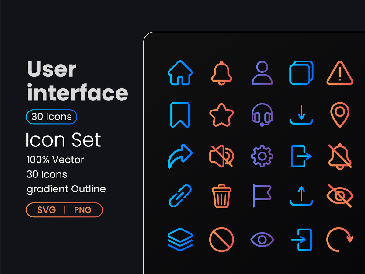 30 User interface icons