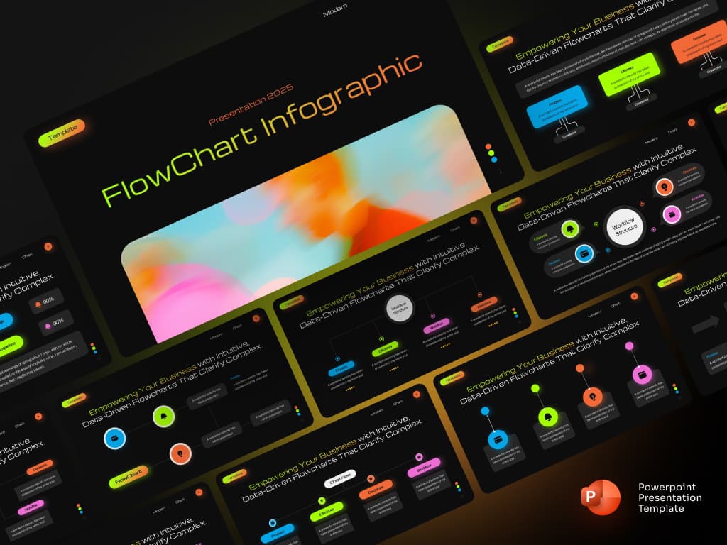 Flowchart Diagram presentation PowerPoint Template