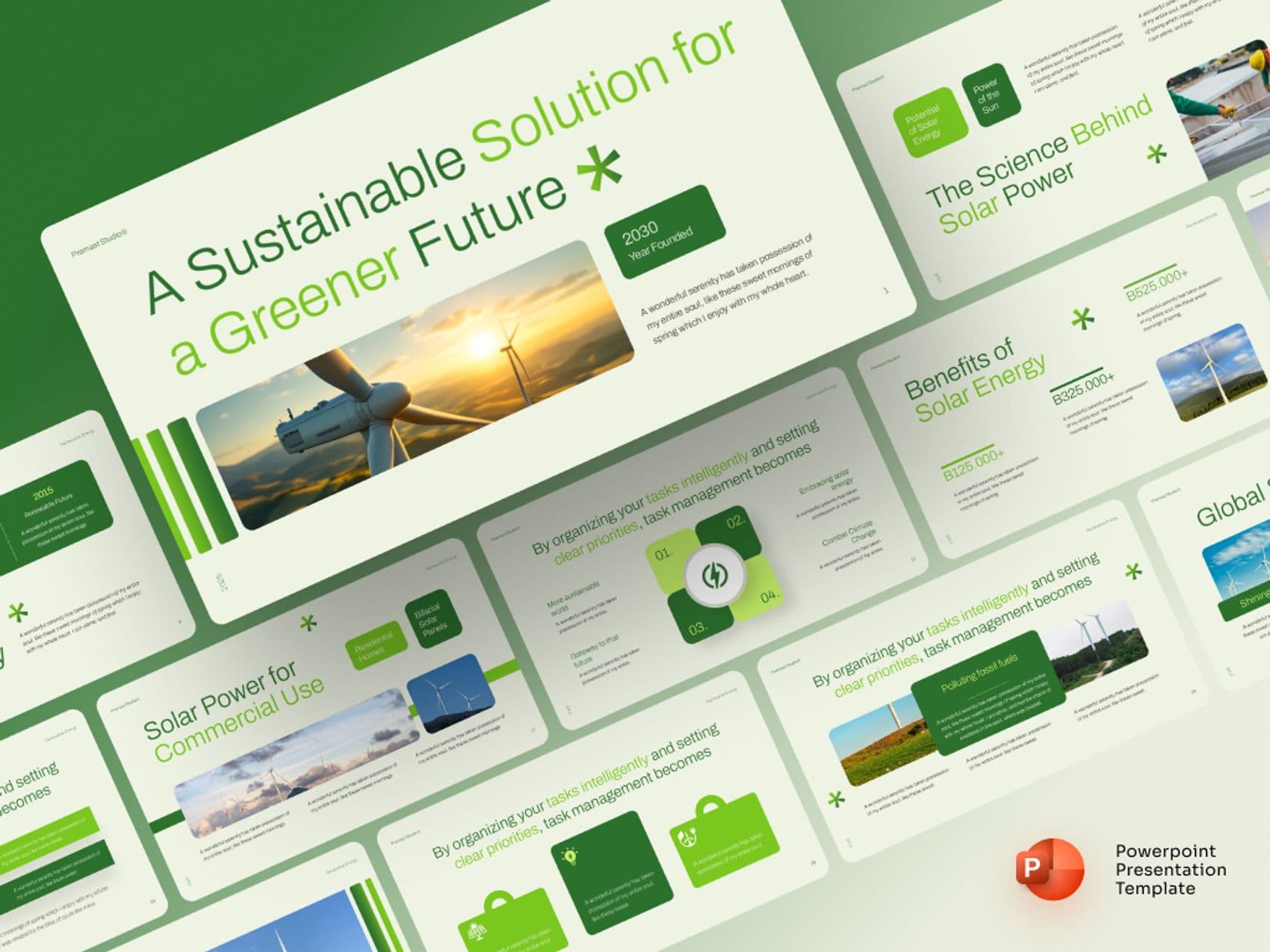 Green Energy Presentation PowerPoint Template