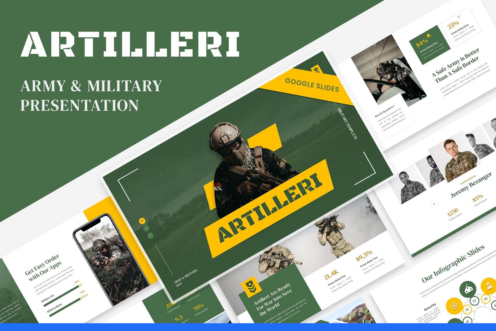 Artilleri – Military & Army Google Slides Template